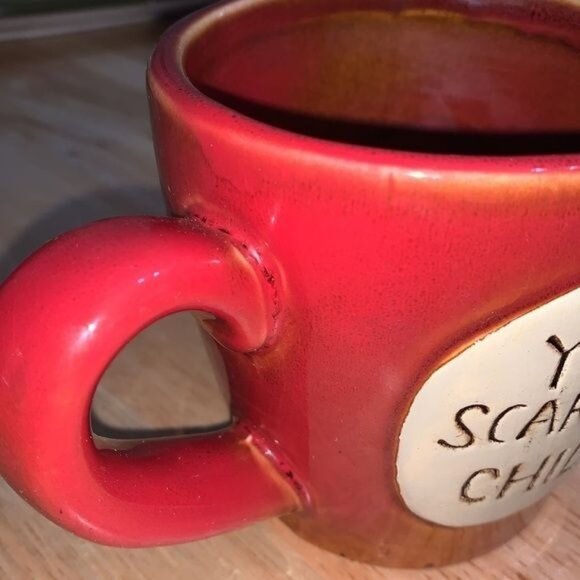 Funny Red Ceramic Coffee Mug With Quote "You Cant Scare Me I Have Children" - Picture 3 of 7